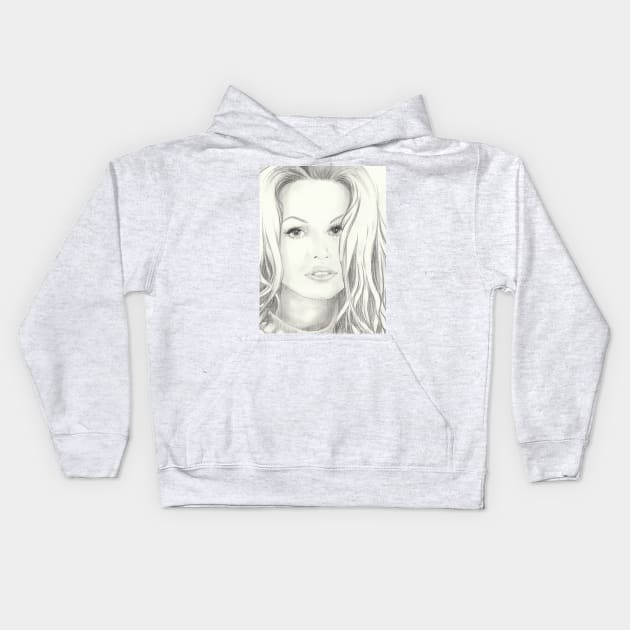 Pamela Anderson Kids Hoodie by Svetlana Pelin